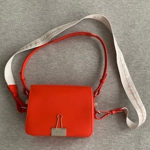 Off-White Binder Clip Bag